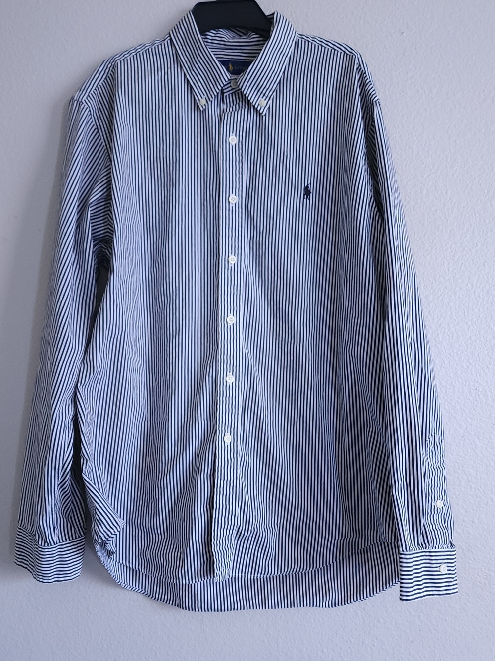 Polo Ralph Lauren Men’s XL Striped Button Down Shirt Long Sleeve Blue White